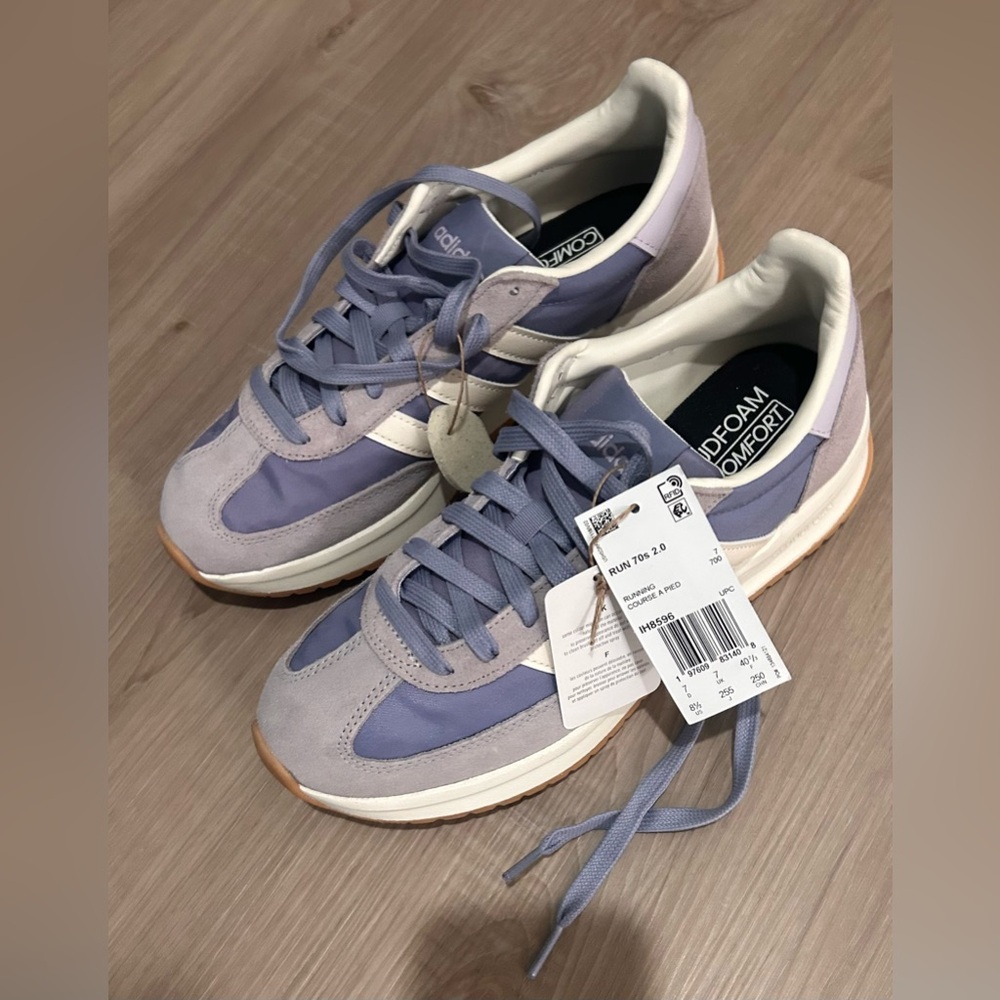 Adidas Lavender & White Retro Jogger Cloudfoam Sneakers - Picture 2 of 8
